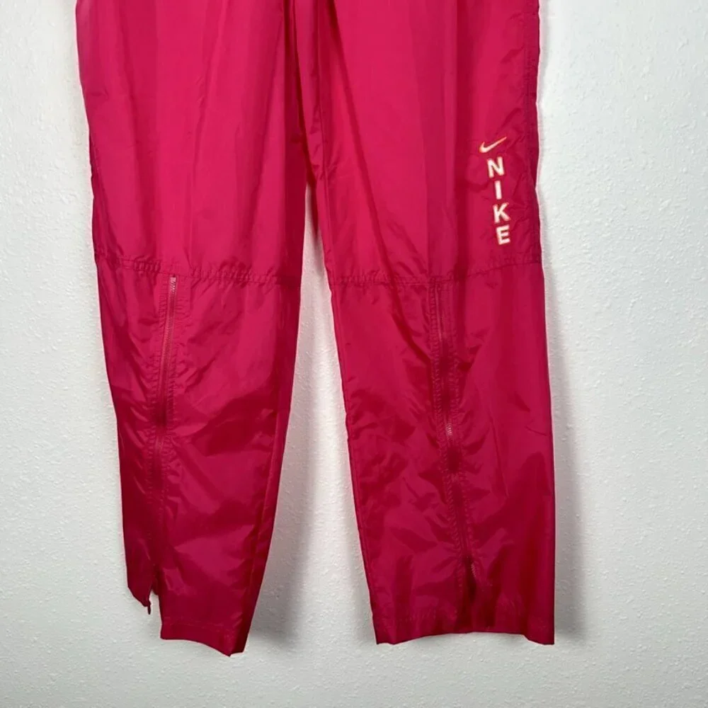 Nike XL size 16-18 Hot Pink and Orange Dry Fit Windbreaker Track Pants, Workout